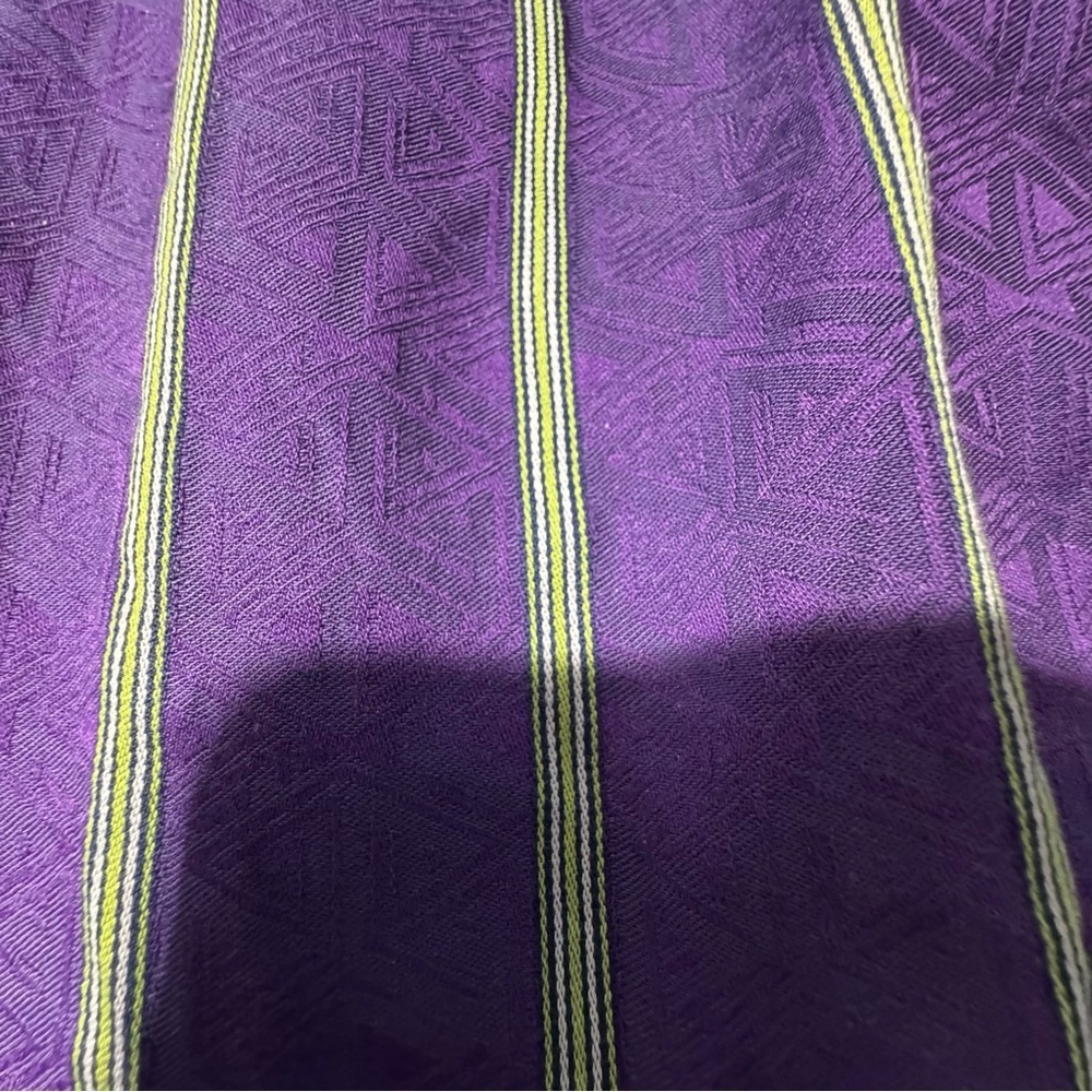 Robert Graham Purple Striped Button-Up Shirt | Size 2XL | Flip Cuff Detail - Picture 3 of 16
